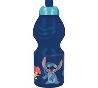 ALMACENESADAN, 2063; Bottiglia di plastica riutilizzabile Stitch, senza BPA, e capacità di 400 ml