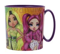 ALMACENESADAN, 2065; Tazza di plastica riutilizzabile adatta al microonde, con licenza RAINBOW HIGH, senza BPA e capacità per 350 ml