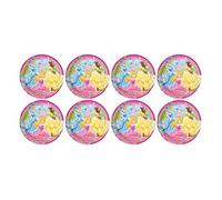 ALMACENESADAN 2608 Confezione Disney Principesse Composto da 8 Piatti Ideale per Feste e Compleanno, Colore Rosa, 8435510326081