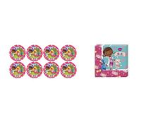ALMACENESADAN-4741, Confezione Festa Disney Doctora Jugutes, Doc McStuffins Composto da 8 Piatti di Cartone 23 cm e 20 tovaglioli di Carta da 33 x 33 cm, Ideale per Feste e Compleanni, 8435510347413