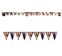 ALMACENESADAN -4768, confezione Disney Star Wars composta da bandierine lineari Ghirlanda Happy Birthday da 2,40 metri, ideale per feste e compleanni (8435510347680)