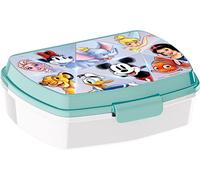 ALMACENESADAN, 4925, confezione ritorno alla scuola Disney 100° anniversario; composto da contenitore per panini rettangolare multicolore, prodotto riutilizzabile, senza BPA
