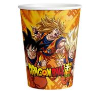 ALMACENESADAN, 5039 8 bicchieri in cartone ideali per feste e compleanni della licenza Dragon Ball, capacità 220 ml, confezione da 8 bicchieri Dragon Ball