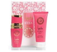 AlmaprofShop KYRA -ASAD set regalo Christmas BOX PROFUMO Edp 100ml + crema corpo 150ml kit promo ispirato YARA - YARA CANDY- Biancolatte - Eclaire ASAD (Fuxia- Yara candy)