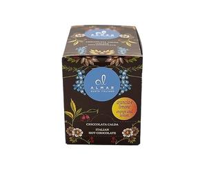 Almar Cioccolata Calda Cortina all'Arancia e Limone - 15 Bustine Monodose | Cacao olandese 22/24, gusto Arancia e Limone, 15 bustine monoporzione 30g, 4 ingredienti, senza OGM, prodotto in Italia dal