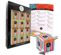 ALMAR - Kit Espositore Luxury Tea & Infusion, 12 Astucci da 15 Filtri a Piramide con 6 Menu e un Totem, Tè e Tisane Premium in Bustina Compostabile per Bar e Locali