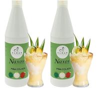 Almar - Sciroppo Superconcentrato per Granita, Gusto Pina Colada, Da Usare Con Base Granita Naxos, Ideale per Bar, Chioschi e Uso Domestico, Senza Conservanti, Bottiglia da 1kg (Confezione da 2)
