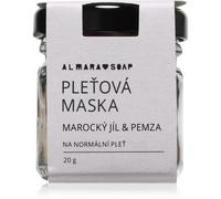 Almara Soap Face maschera esfoliante viso per pelli normali Moroccan clay & pumice 20 g
