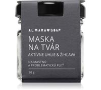 Almara Soap Face maschera viso per pelli grasse e problematiche charcoal & nettle 20 g