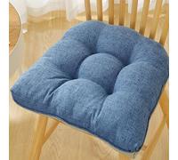 ALMASI Cuscini per sedie da pranzo, cuscini per sedie da tavolo da cucina spessi 3,5" con lacci, supporto antiscivolo, cuscino per sala da pranzo, bar, sedie da patio(Dark blue)