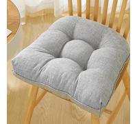 ALMASI Cuscini per sedie da pranzo, cuscini per sedie da tavolo da cucina spessi 3,5" con lacci, supporto antiscivolo, cuscino per sala da pranzo, bar, sedie da patio(Light gray)