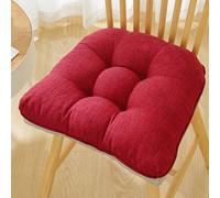 ALMASI Cuscini per sedie da pranzo, cuscini per sedie da tavolo da cucina spessi 3,5" con lacci, supporto antiscivolo, cuscino per sala da pranzo, bar, sedie da patio(Burgundy)