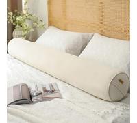 ALMASI Cuscino lungo per letto - Cuscino rotondo per adulti, supporto completo per chi dorme sul fianco, supporto ergonomico(White,150 * 20CM)