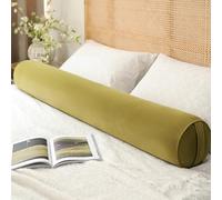 ALMASI Cuscino per il corpo cilindrico, cuscino per coccole in memory foam, cuscino lungo per il corpo morbido e di supporto per chi dorme sul fianco e sollievo dalla pressione(Yellow A,100 * 20CM)