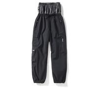 ALMASI Pantaloni da Sci Cargo Larghi da Donna da Uomo Pantaloni da Snowboard Larghi Casual da Neve Sport isolati Impermeabili Antivento(Black,X-Large)