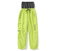 ALMASI Pantaloni da Sci Cargo Larghi da Donna da Uomo Pantaloni da Snowboard Larghi Casual da Neve Sport isolati Impermeabili Antivento(Grass Green,Large)