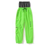 ALMASI Pantaloni da Sci Cargo Larghi da Donna da Uomo Pantaloni da Snowboard Larghi Casual da Neve Sport isolati Impermeabili Antivento(Fluorescent Green,Large)