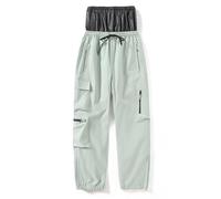 ALMASI Pantaloni da Snowboard Larghi da Uomo da Donna Pantaloni da Neve da Sci Sport Super Larghi Isolamento Esterno Impermeabile(Apple Green,Medium)