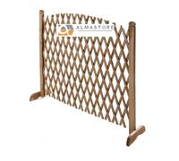 AlmaStore Grigliato in Legno Estensibile Alto 103-150 CM Lungo Fino a 150 CM | Pannello Impregnato | Divisorio Separè | per Balcone, Terrazzo e Giardino (Altezza 103 cm)