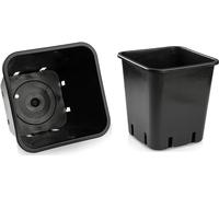 AlmaStore Set 10 Vasi Quadrati 18 x 18 x 23 CM (6,5 LT) per Piante - Vasi in Polietilene Resistente UV e Gelo - Perfetti per Coltivazione Indoor/Outdoor, Giardino, Balcone, GrowBox