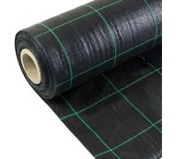 AlmaStore Telo Pacciamatura Professionale Anti Alga/Erbacce, permeabile, Resistente e duraturo (103g/m2) - Stabilizzazione UV - Varie Misure (Verde, Nero, Bianco) - (50 Picchetti H 19 cm, Nero)