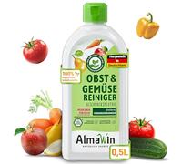 AlmaWin® Detergente per frutta e verdura 500 ml per una pulizia delicata ed efficace per tutte le varietà lisce - 100% naturale detergente per frutta e verdura libera dalla contaminazione