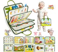 Almaxi Giochi Bambini Montessori Busy Board 1 2 3 Anni, 10 in 1 Libro Montessori Interattivo Educativo Sensoriale Giocattoli, Giochi Regalo per Bambini 1 2 3 4 Anni