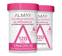 Almay Biodegradabile Oil Free Micellar Eye Makeup Remover Pads, Hypoallergenic, Cruelty Free, Fragrance Free Cleansing Wipes, 2 confezioni