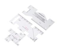 Almeigrity 3 pezzi modelli di righello per cucitura quilting misuratore di strumenti per cucire su misura misurazione