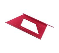 Almeigrity 45°/90° T Calibro angolare Righello diritto Strumento di misurazione del grado 3D per la lavorazione del legno (Rossa)