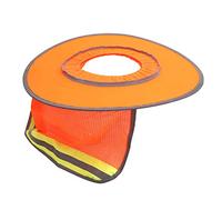 Almeigrity Casco protettivo traspirante con visiera riflettente e striscia parasole, ideale per l'estate e la protezione solare dei lavoratori edili.
