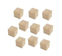 Almencla 10 Pezzi Blocchi di Legno Cubi Quadrati Grezzi per Progetti di Artigianato Manuale Apprendimento Costruzione Educativa Adatti per Regali De, 7 cm x 7 cm x 7 cm