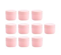 Almencla 10 Pezzi Contenitore Cosmetico Ricaricabile Barattolo Plastica Vuoto Vasetto Portatile con Coperchio Sigillante Adatto per Conservare Creme Balsamo La, Pink-20g