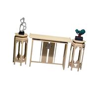 Almencla 5 Pezzi Tavolo Miniatura Mobili Side Table Ornamento Scultura PP Moderno Adatto per Bambini Gioco Scena Soggiorno Regalo Decorazione
