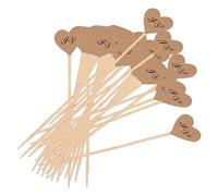 Almencla 50 Pezzi Stecchini Decorazione Cuore Cupcake Topper Rustico Vintage Toppers Dolci Accessori Carta Adatti per Matrimoni Feste di Compleanno, Io faccio
