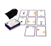 Almencla 60 Carte Da Gioco Sovrapposte per Bambini, Giocattolo Educativo Trasparente, Adatto Ai Bambini, Materiale Plastico, Nero Viola