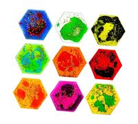 Almencla 9 Pezzi Giochi Sensoriali Liquidi Tappetini Acqua Educativi in TPU per Bambini Facili da Pulire Adatti a Scolastici Regali Feste Uso, 7.5x13 Cm