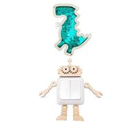 Almencla Accessori per Busy Board, Giocattoli, Giocattolo Sensoriale, Materiali in Legno, Dinosauro, Paillettes, Caleidoscopio, Giocattolo per Regal, Stile B, Taglia unica