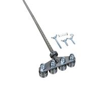 Almencla Binario di Guida con Rulli Preciso | Regolabile, Parlo, Ruota Cuscinetto a Rulli, per Officina, 80CM