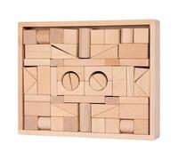 Almencla Blocchi di Legno per L'apprendimento Precoce, Gioco Genitore-Figlio per Lo Sviluppo della Motricità Fine E delle capacità Cognitive. Giocattolo Ed, Colore del Legno