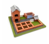 Almencla Children Building Blocks Kit Mattoncini Miniatura Argilla Naturale Set Gioco Educativo Manuale Blocchi Componibili, Fattoria soleggiata [vere mattonelle e tegole]