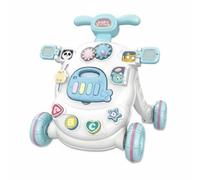 Almencla Children Learning Deambulatore Bambini Carrello Centro Attività 2 in 1 con Pannello Staccabile Luci Musica Tasti Piano Stabilità Regolabile Ruote, style to 5