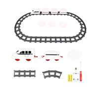 Almencla con Binari Interattivo, Configurazione Deluxe, Treno Rotante A Cinque Carrozze, Accessori per Carrozze, Kit di Ricarica, Size to 5