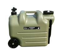 Almencla Contenitore per Acqua Portatile, Serbatoio con Maniglia E Ruote, Controllo del Flusso Tramite Rubinetto E Valvola di Intercettazione, Realizzato in Ma, Verde