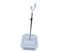 Almencla Doll Stand Supporto Espositore Bambola Regolabile Altezza Base Metallo PP Compatibile Action Figure Adatto a Collezionisti Arredamento Casa Spazio ESP, Bianco