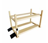 Almencla Espositore Veicoli Scaffale Parcheggio Supporto Auto Modello Rastrelliera Diorama Doppio Ripiano Plastica Ingegneristica Ordinato Adatto a Collezionisti Fotografia Scrivania Libreria, Khaki