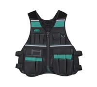 Almencla Gilet Multitasche Cinghie Regolabili, Gilet Attrezzi, Multitasca, Giubbotto Smanicato, per Officina, Elettricisti,