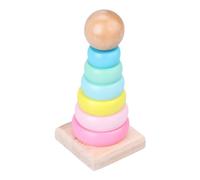 Almencla Gioco Impilabile in Legno per Bambini, Gioco Sensoriale Prescolare, Gioco per Imparare I Colori, Ideale Come Regalo per La O per Il, Macaron
