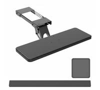 Almencla Keyboard Tray Piattaforma Tastiera Sotto Tavolo Cassetto Scorrevole Supporto Regolabile Inclinabile Vassoio Ergonomico Acciaio E Pannello Eco Adatto a, Flat 64CM