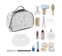 Almencla Kit per Il Trucco in Legno con Borsa per Cosmetici, Regali per Bambini, Set per Il Trucco Finto